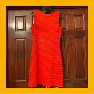 Sharagano Stretch Eyelet Sheath Dress